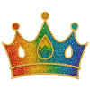 Glamouröse Regenbogen-Krone mit Glittereffekt