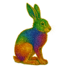 Regenbogen Hase mit Glitzereffekt