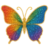 Glittering rainbow butterfly