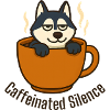Husky Relaxing in Coffee Cup