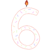 Colourful Birthday Number Candle Design