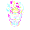 Thoughts Are Free - Neon Skull