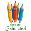 Bunte Buntstifte mit fröhlichen Gesichtern