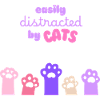 Easily Distracted by Cats – Funny Design