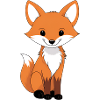Cute Fox Caricature Print