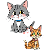 Playful cats on cute design