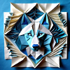 3D Paper Handcrafted Wolf