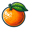 Bunt illustriertes Orange