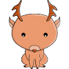 Cute Reindeer Cartoon Illustration