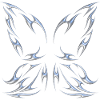 Chrome Metallic Fairy Wings Butterfly Design