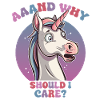 Verspielter Einhorn Spruch