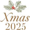 Golden XMAS 2025 – Mistletoe Design