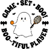 Halloween Tennis Ghost Funny Spooky Player