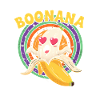 Banana pizza with heart eyes