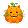 Cat Pumpkin Halloween Design