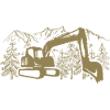 Bagger Silhouette Baugeräteführer Arbeit