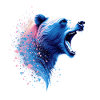 Tête d’ours rugissant Énergie sauvage