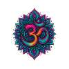 Psychedelic Om Goa Mandala