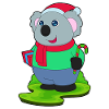 Koala Christmas candy cane