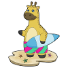 Giraffe Strand Surfbrett Sommer