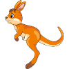Jumping cute kangaroo