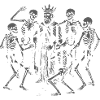 Regal Skeleton Dance Illustration