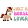 Whimsical Horse Lover Illustration