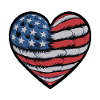Patriotisches Herz mit US-Flaggen-Design