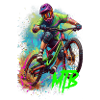 Mountain bike action art