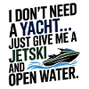 Jetski drôle pas yacht eau libre