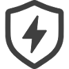 Electric Energy Shield Icon Logo