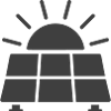 Solar Panel Energy Line Icon