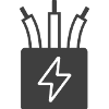 Câble électrique Alimentation Icône Logo