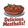 Delicious Meatballs Illustration
