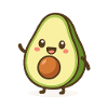Cute avocado motif for clothes