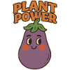 Playful eggplant with a message