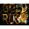 Gouden Gevaarlijk Logo met Vlammen