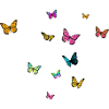 Schöner Mädchenname mit Schmetterlingen JULIETA