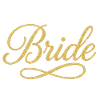 Elegant Gold Bride Script Design