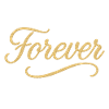 Élégant Gold Script Forever Design