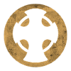 Novgorod cross golden circle illustration
