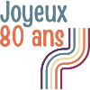 80 Year Anniversary Design Rainbow