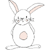Cute bunny cartoon print