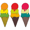Bunte Eistüten Illustration