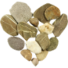 Natural stones in a heart shape