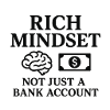 Rich Thinker Motif with Money Symbols