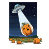 UFO Abduction Pumpkin Halloween Design