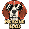 Beagle Dad with Sunglasses