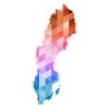 Sweden - Sverige - Sweden - abstract - map