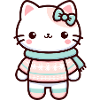 Cute Winter Cat Illustration